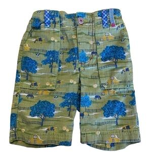 Matilda Jane with Joanna Gaines Green Farm Print Cargo Shorts Size 4